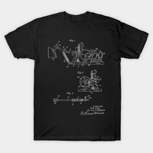 fire alarm bell actuator Vintage Patent Hand Drawing T-Shirt